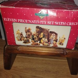 Trimmings Etc. Nativity Set with Creche